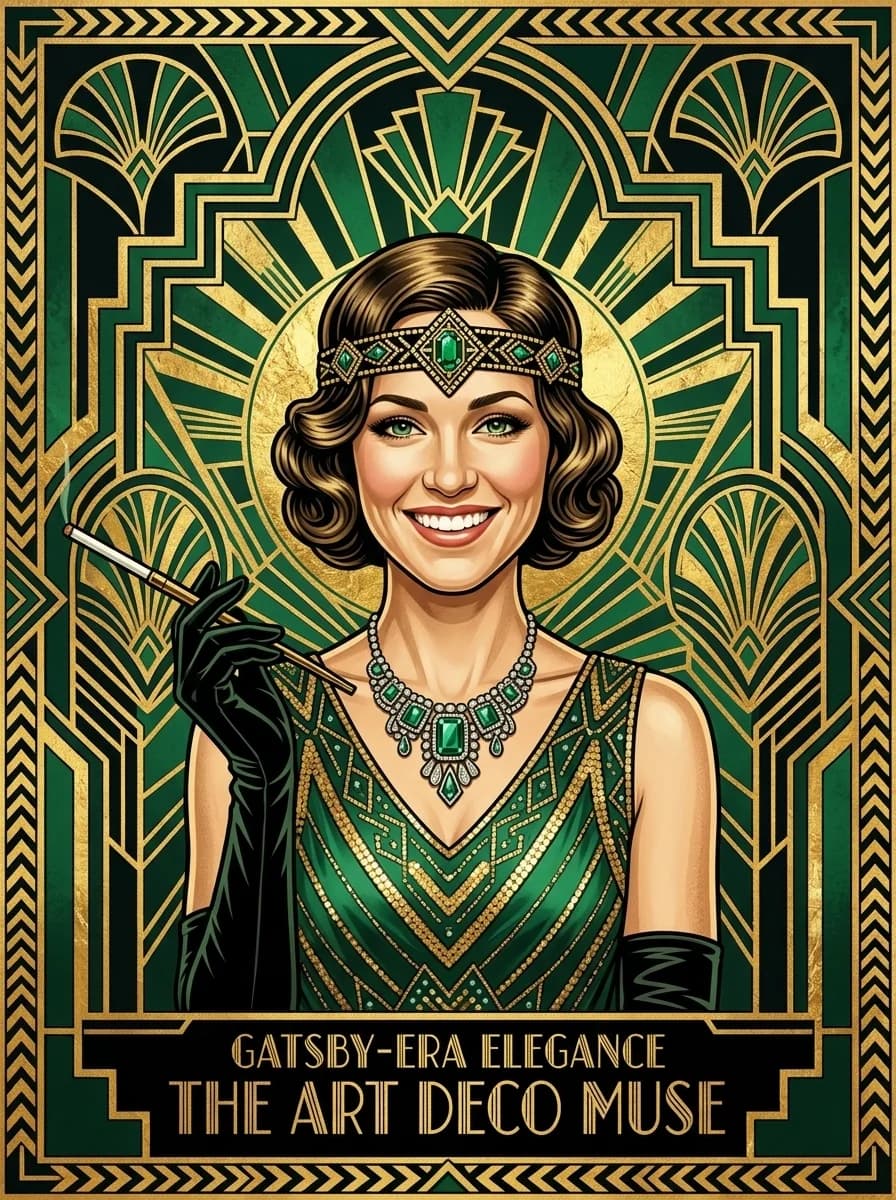 Art-Deco-Porträt