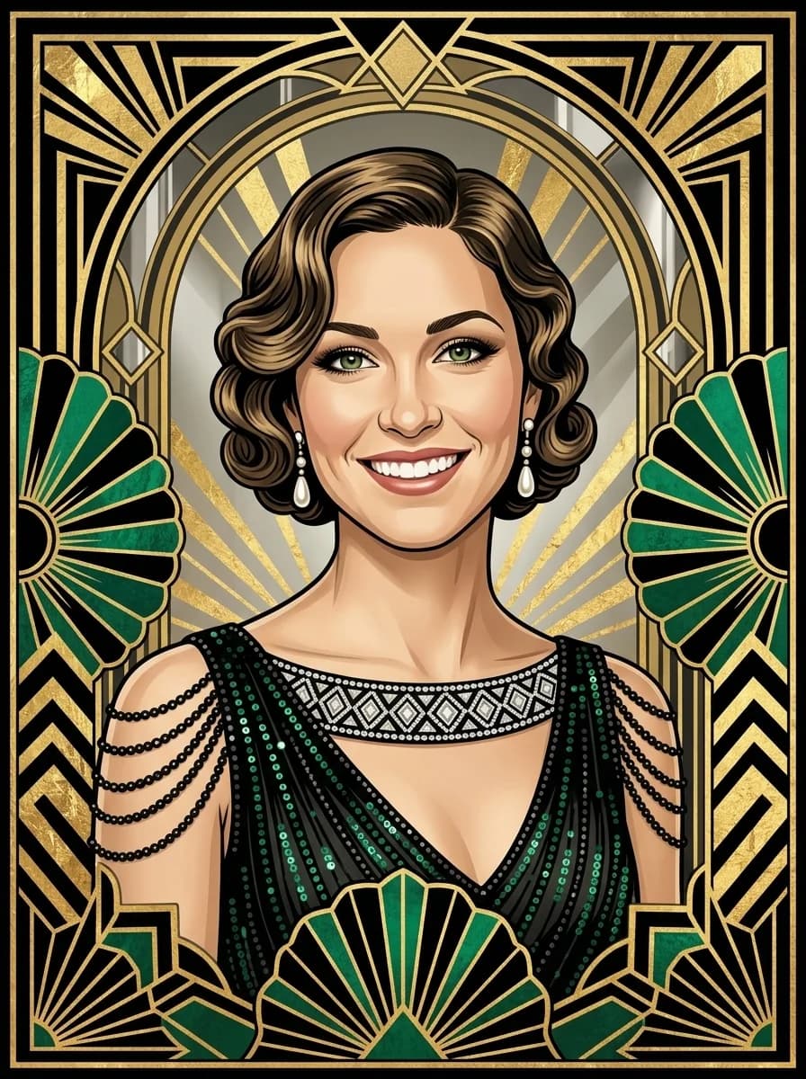 Art-Deco-Porträt