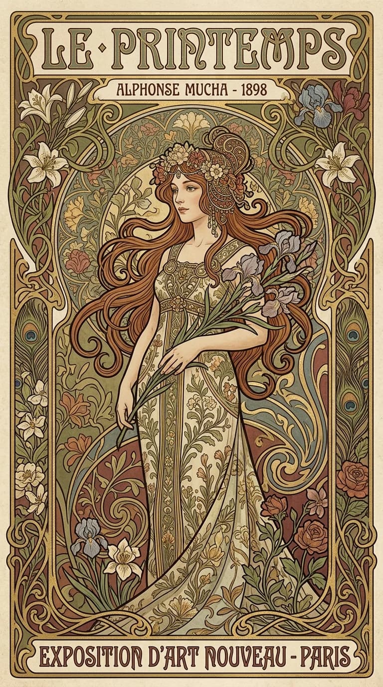 Jugendstil-Illustration