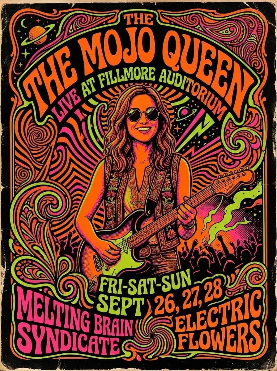 Psychedelisches Konzertposter