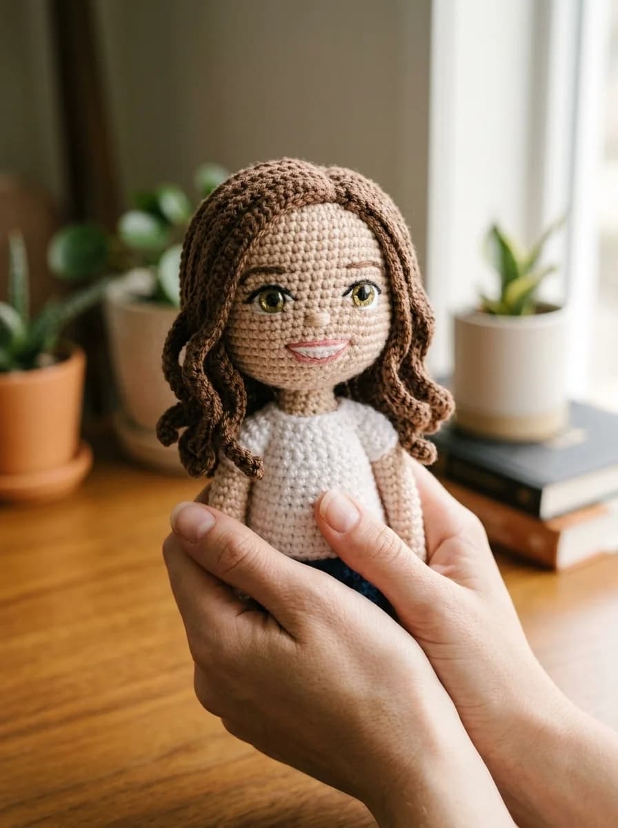 Gehäkelte Puppe
