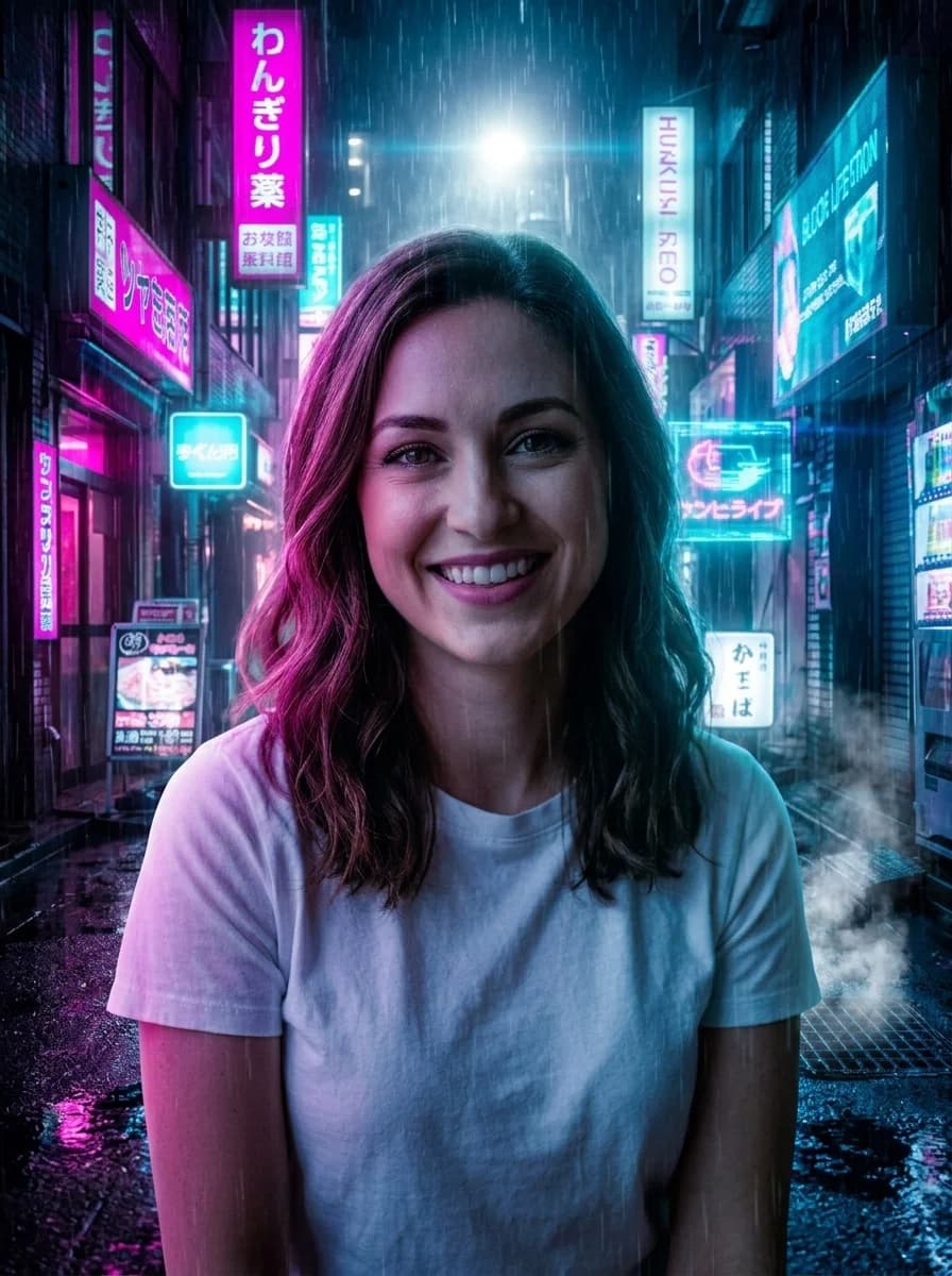 Cyberpunk Neon Rain