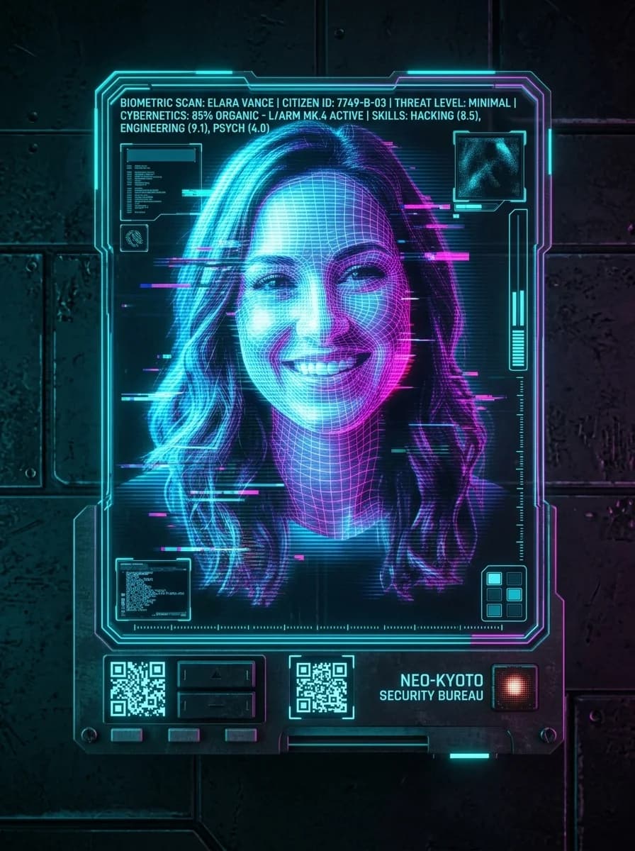 Cyberpunk HUD Card