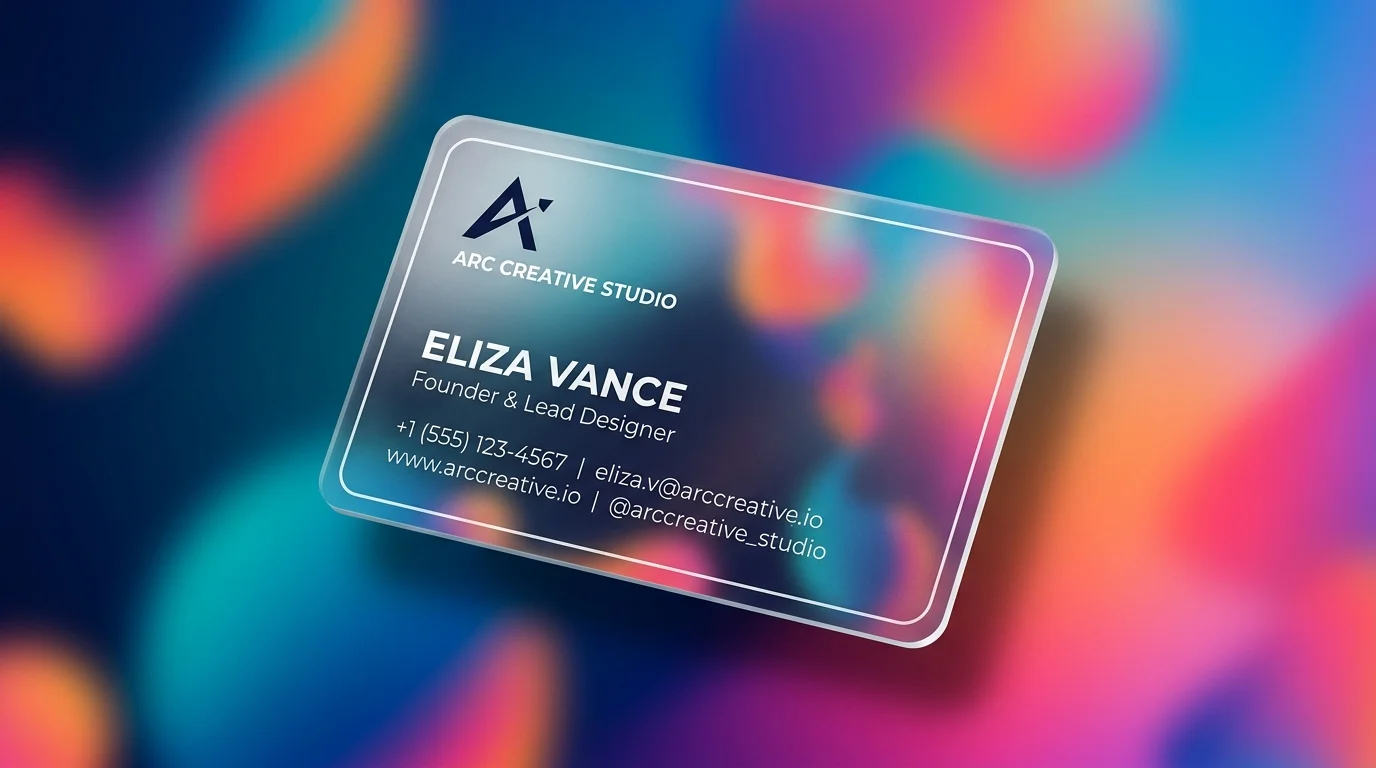 Glassmorphism Business Card