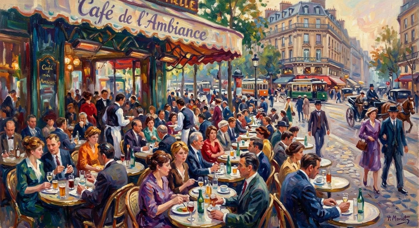 Impressionistisches Cafe