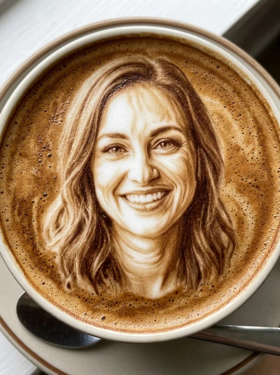 Latte Art Portrait
