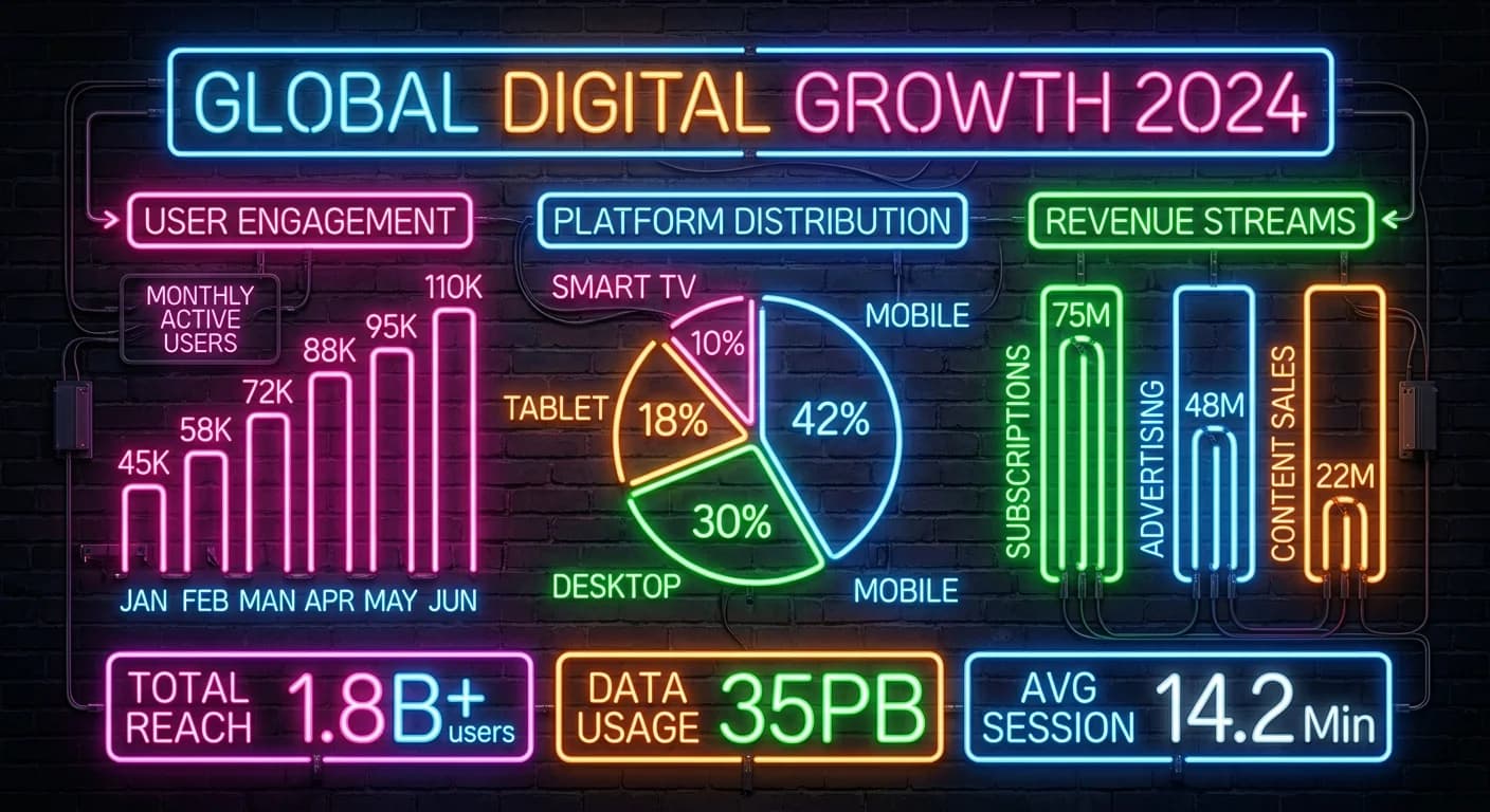 Neon-Infografik