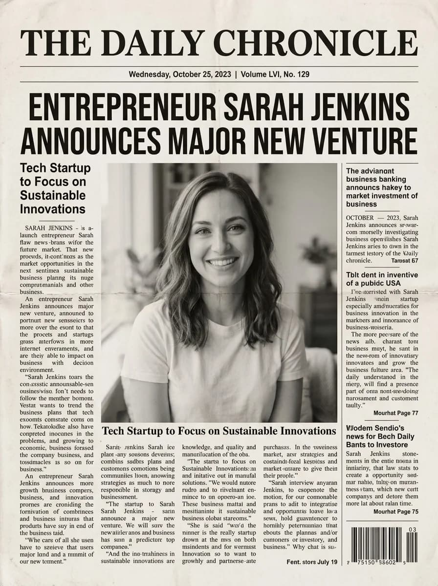 Newspaper Headline