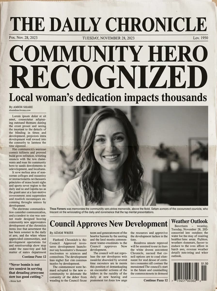 Newspaper Headline