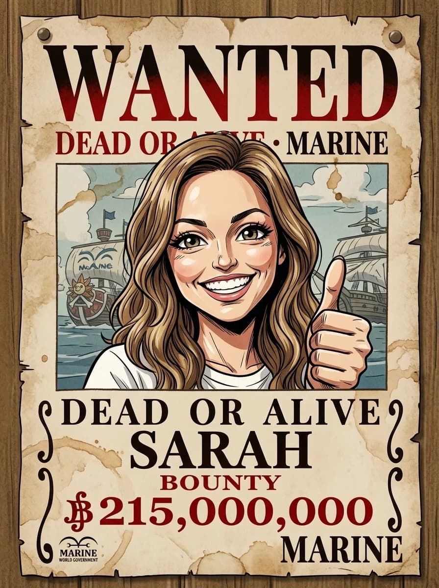 One Piece Wanted Poster