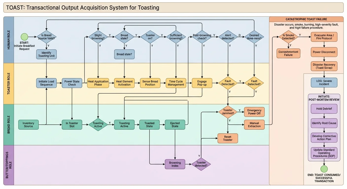 Überentwickelter Toast