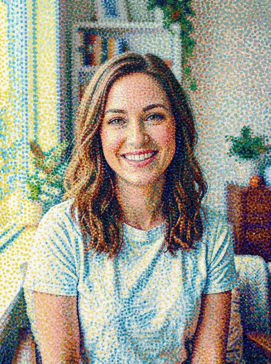 Pointillistisches Gemälde