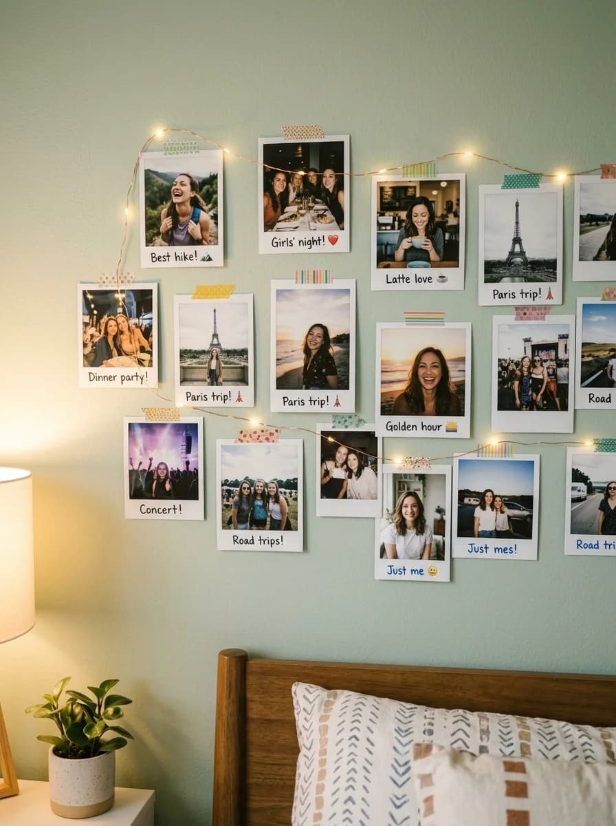 Polaroid-Wandcollage