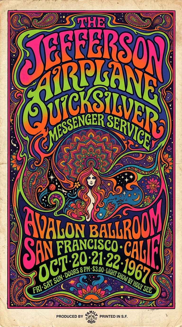 Psychedelisches Konzertplakat