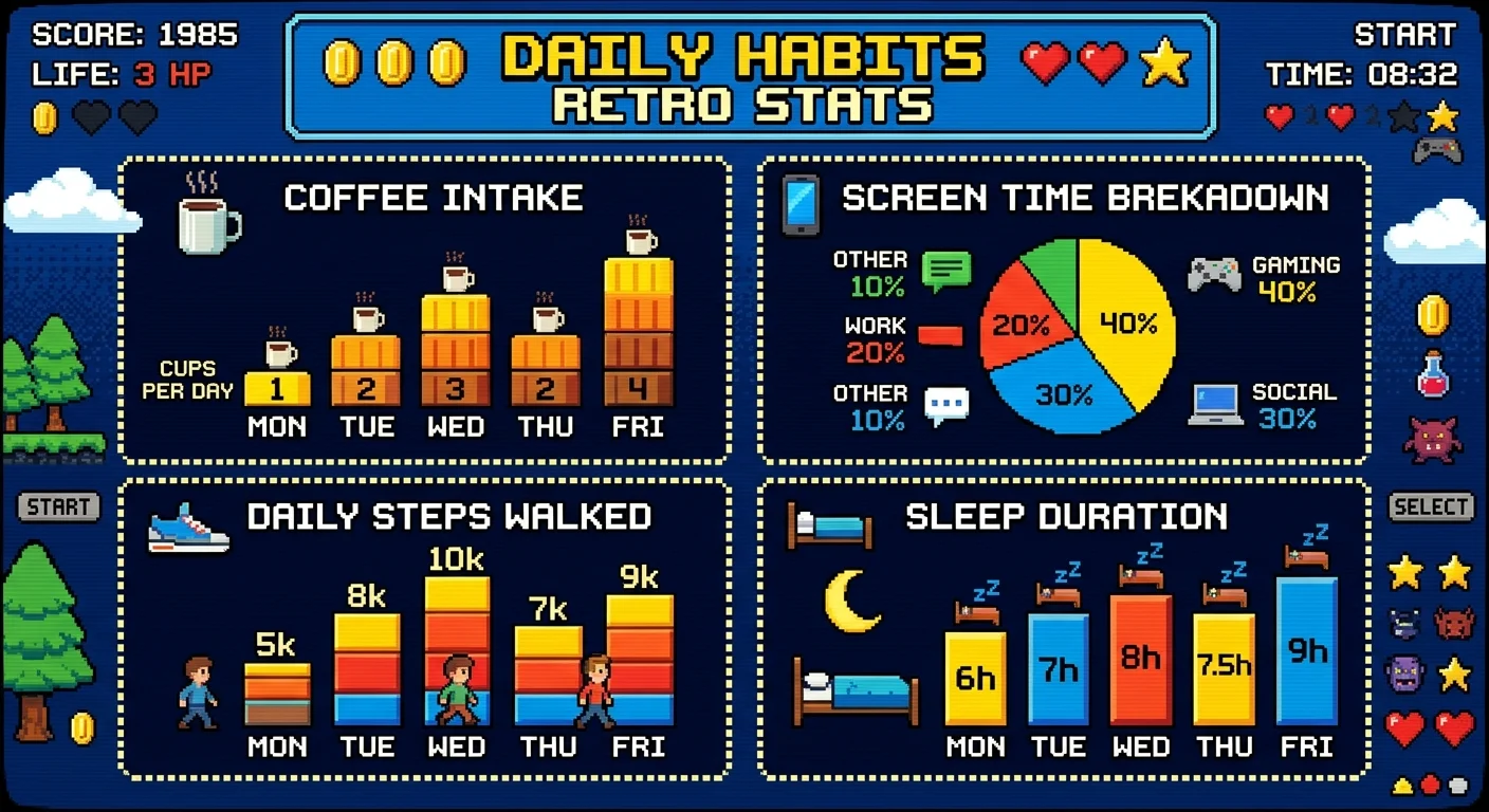 Retro 8-Bit Infographic