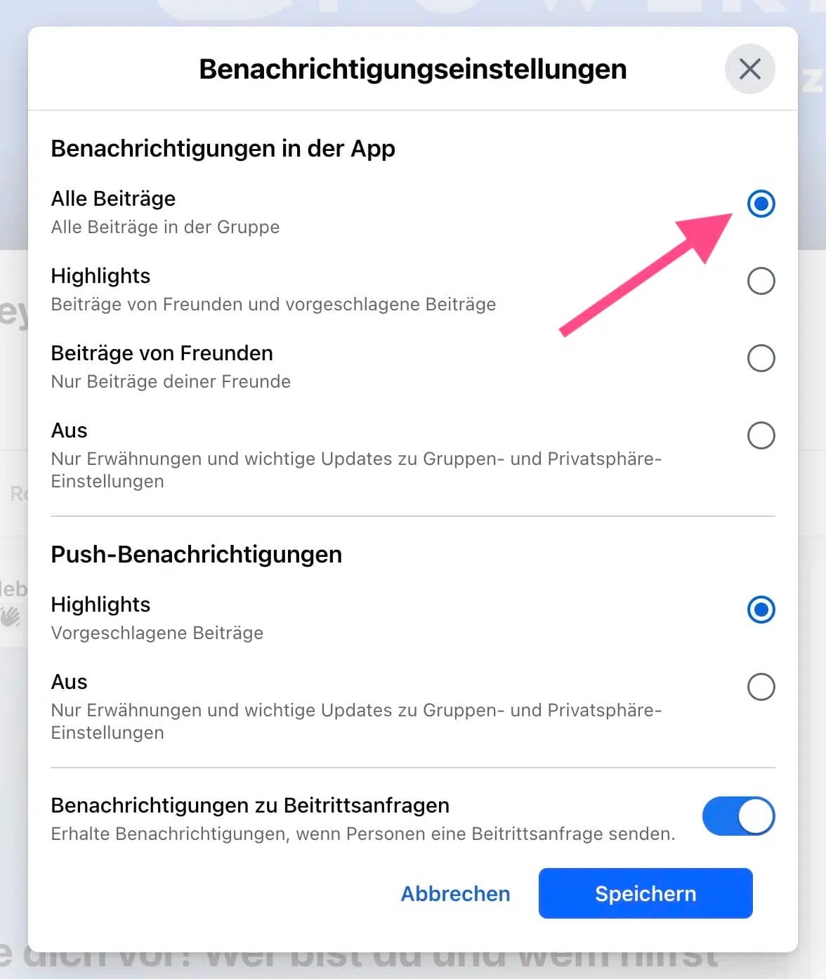 Midjourney Power Course Facebook group notification settings