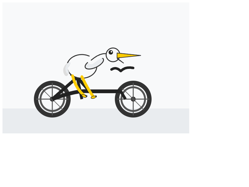 Grok 4.3: Pelikan auf dem Fahrrad