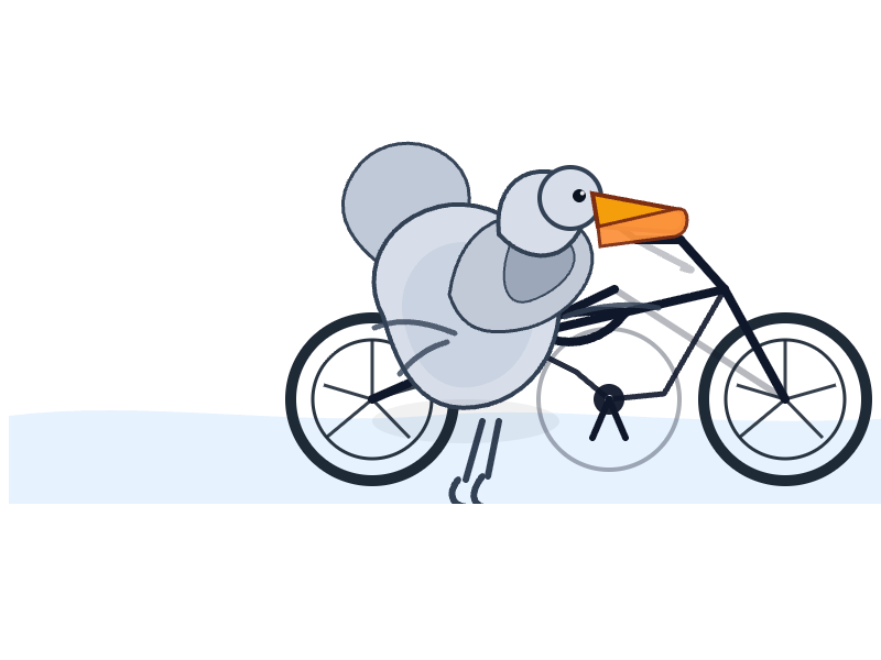 GPT-5.4 nano: Pelikan auf dem Fahrrad