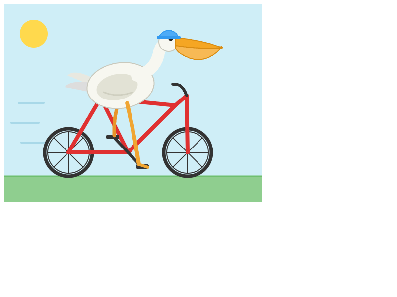 GLM-5.3-Flash: Pelikan auf dem Fahrrad