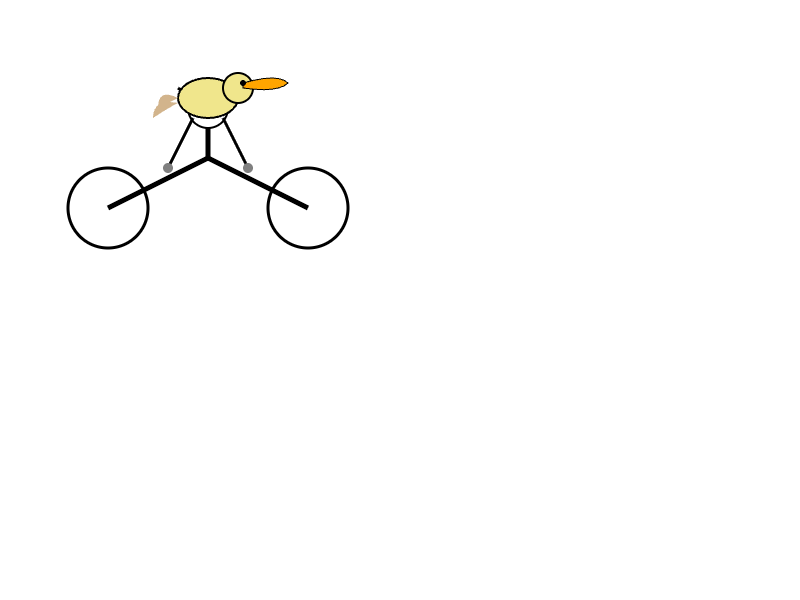 Qwen 3 Coder 480B A35B: Pelikan auf dem Fahrrad