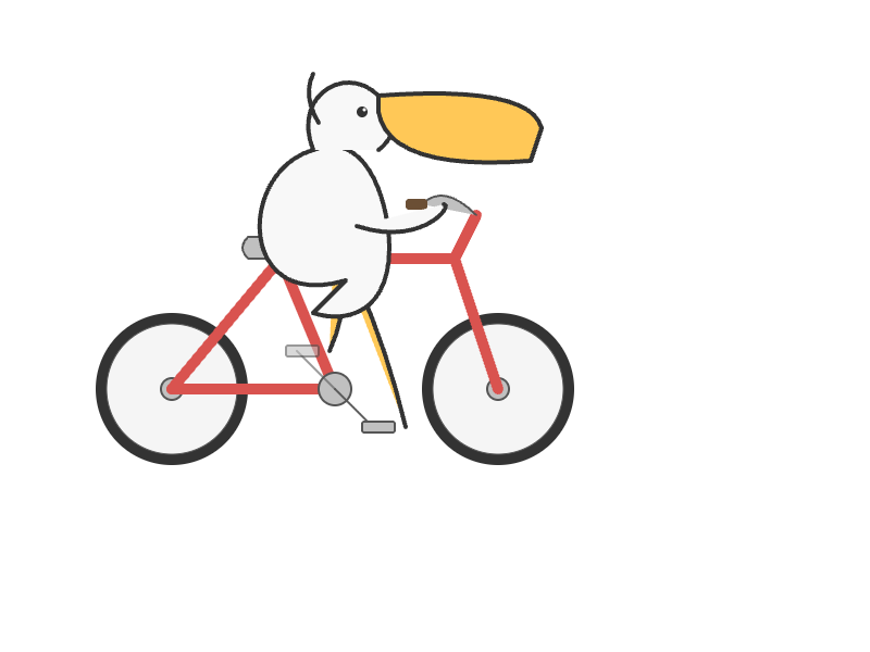 Gemini 2.5 Pro: Pelikan auf dem Fahrrad