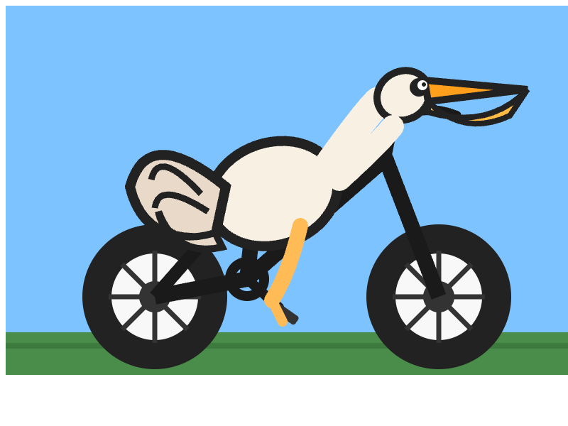 Grok 4.20 Reasoning: Pelikan auf dem Fahrrad