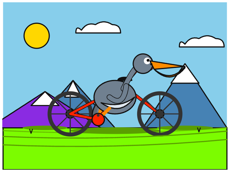 Qwen 3.6 35B A3B: Pelikan auf dem Fahrrad
