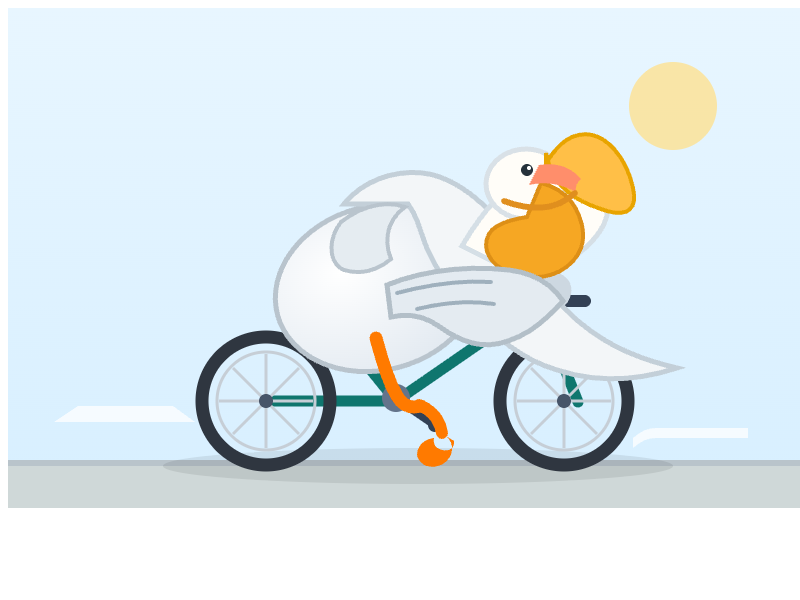 Hy4 preview: Pelican on a bicycle