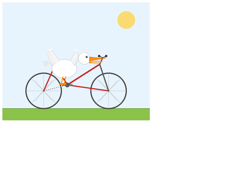Ling 3.0 Flash: Pelican on a bicycle