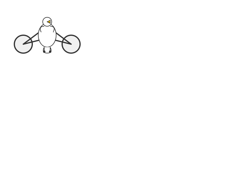 GPT OSS 20B: Pelikan auf dem Fahrrad