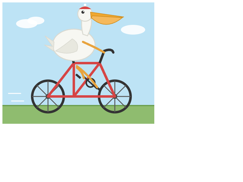 GLM-5.3: Pelikan auf dem Fahrrad