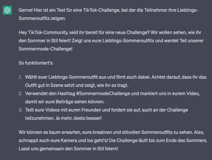 ChatGPT TikTok Challenges