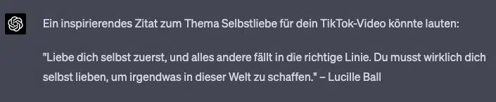 ChatGPT TikTok Zitate