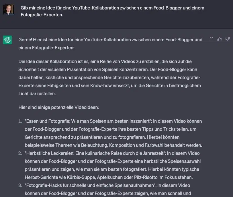 ChatGPT YouTube Kollaboration