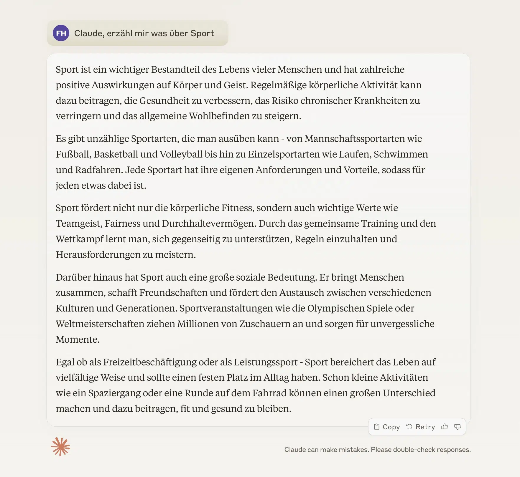Ein generischer Prompt bei Claude gibt generischen Output