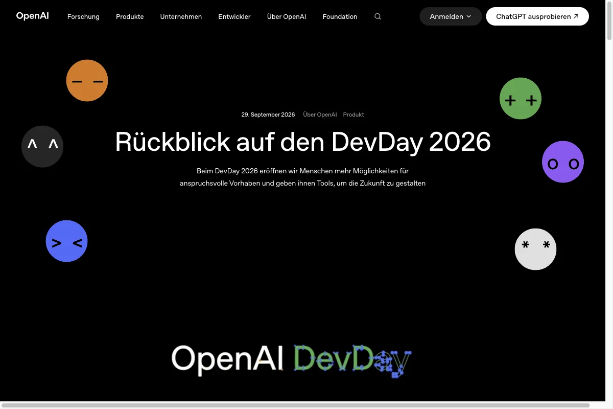 DevDay-2026-Rückblick von OpenAI, in dem die Decisions API vorgestellt wird