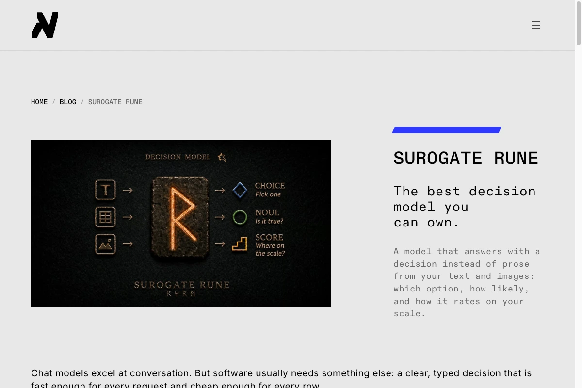 Blogbeitrag von Invergent zu Surogate Rune v3, einem offenen Entscheidungsmodell