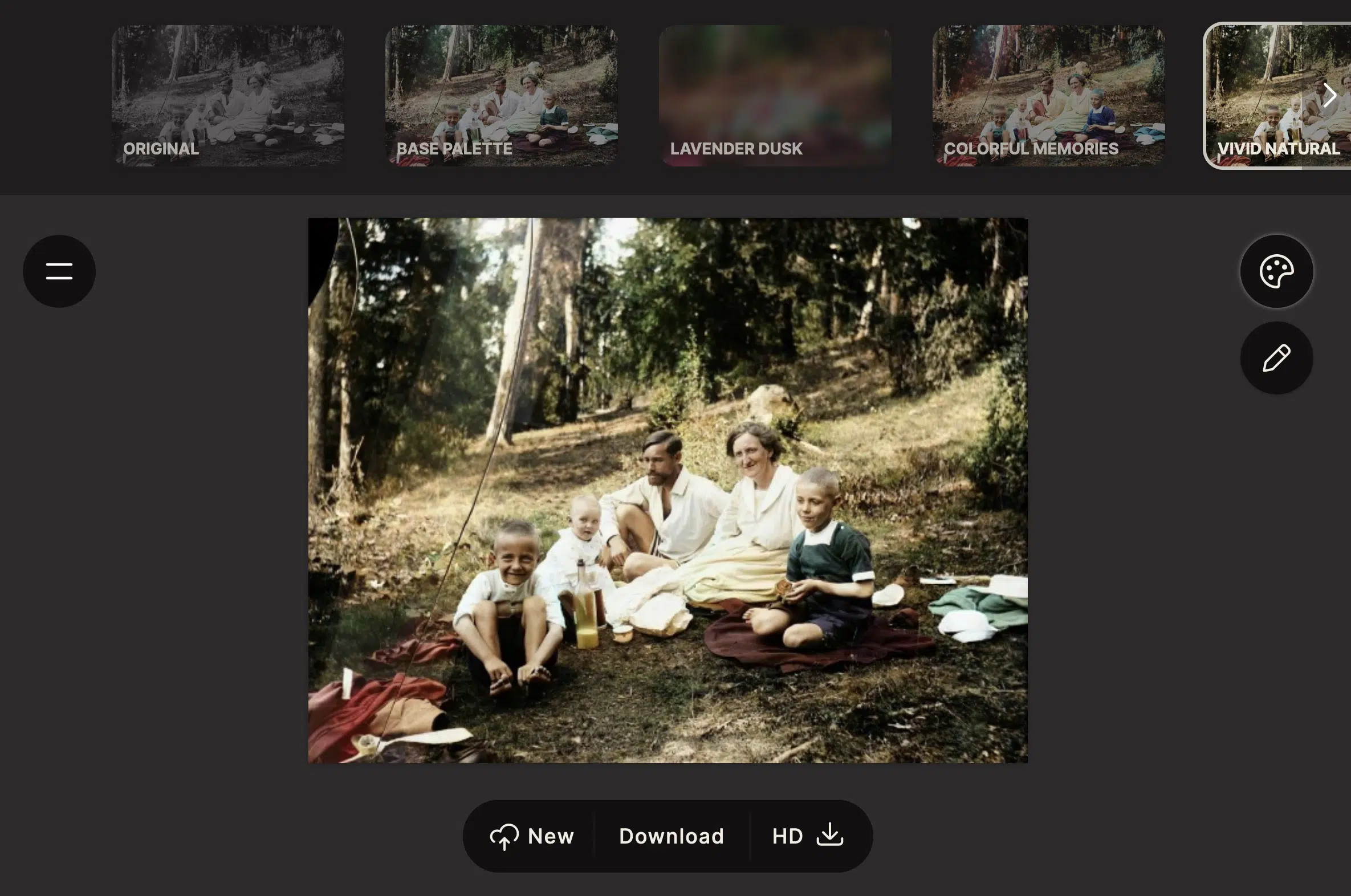 Palette.fm KI-generiertes Farbfoto