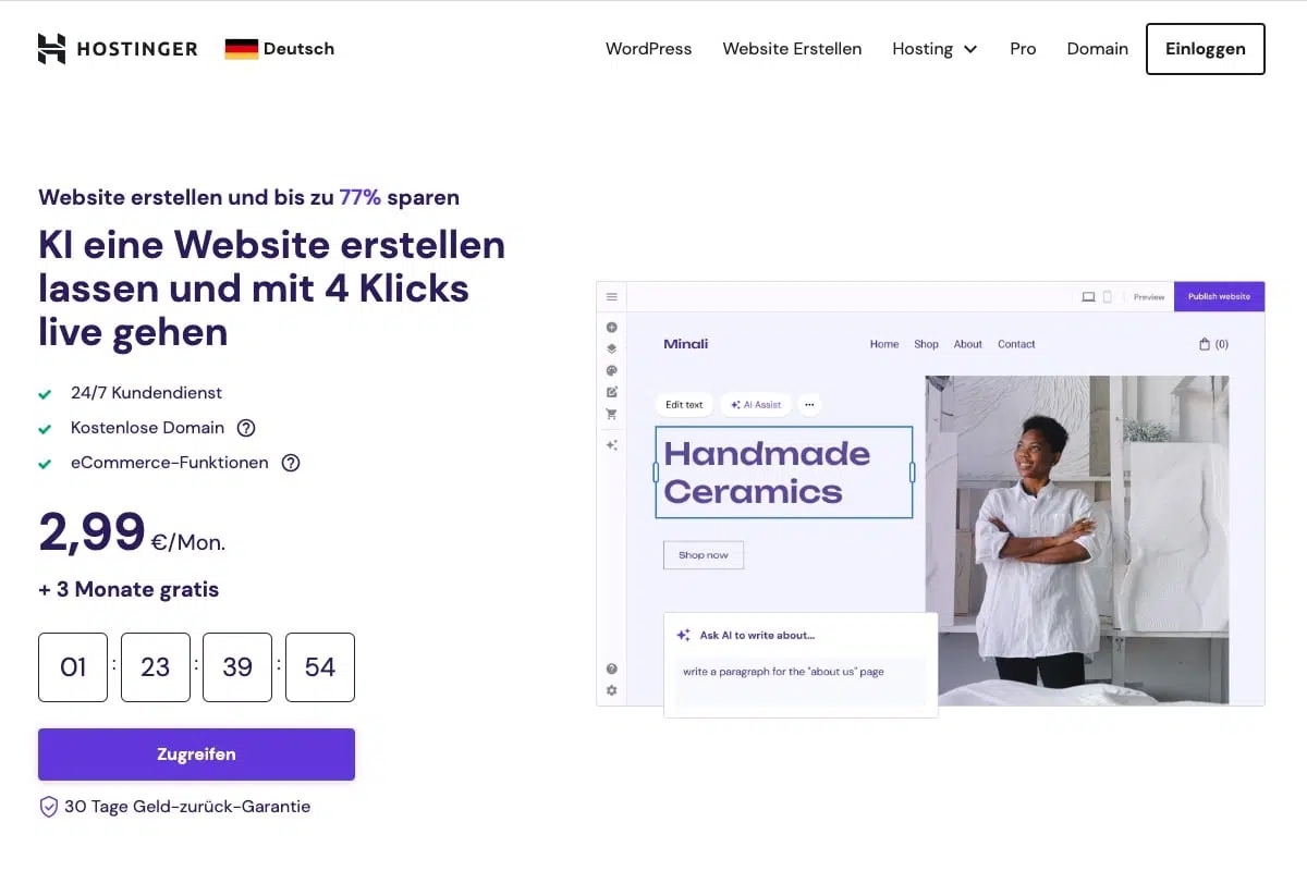 Hostinger AI Website Builder