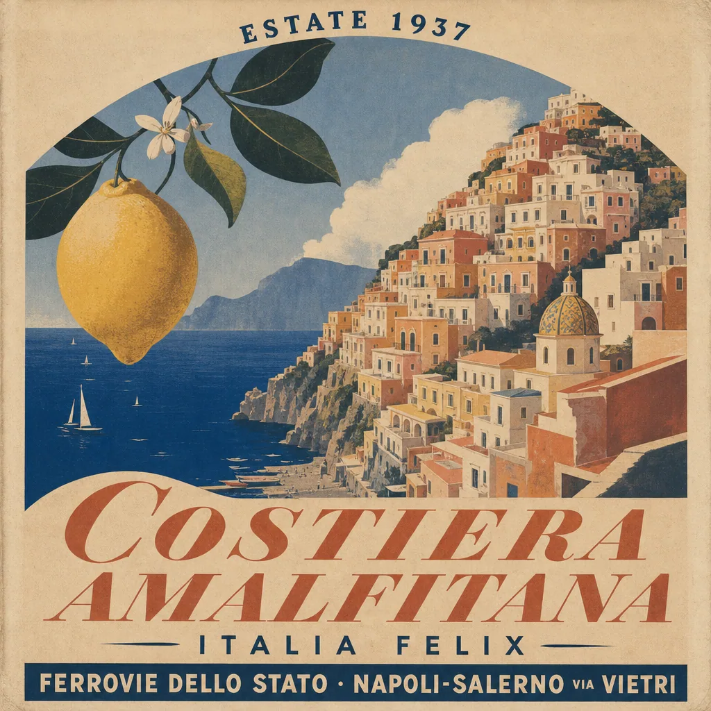 Amalfi-Küste-Reiseplakat