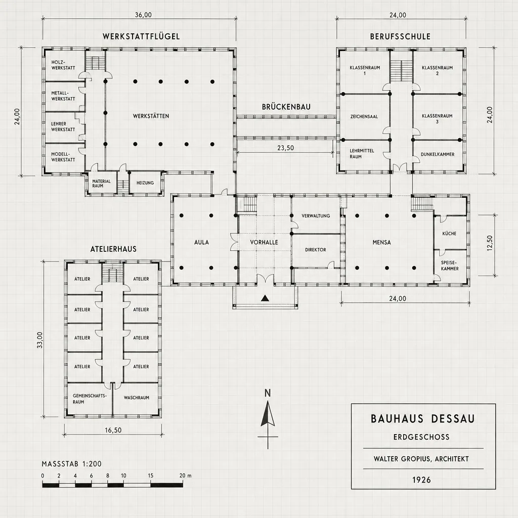 Bauhaus-Schule-Grundriss