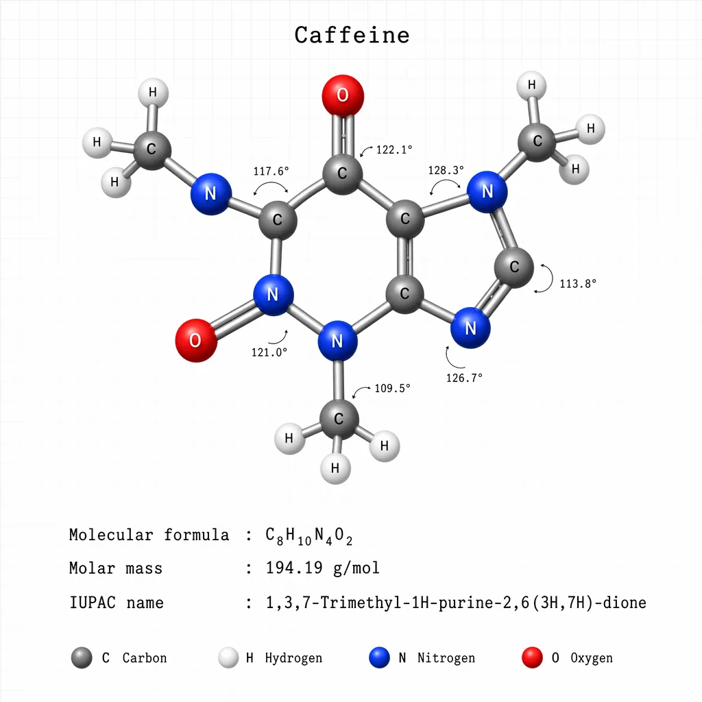 Caffeine Molecule Diagram