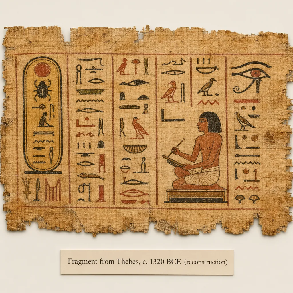 Ägyptischer Papyrus-Rekonstruktion