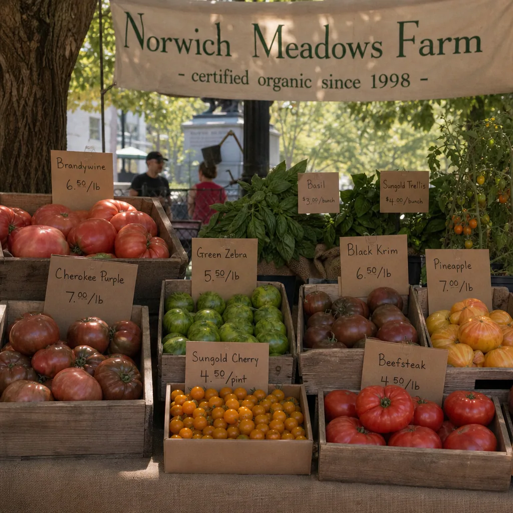 Bauernmarkt-Stand-Closeup