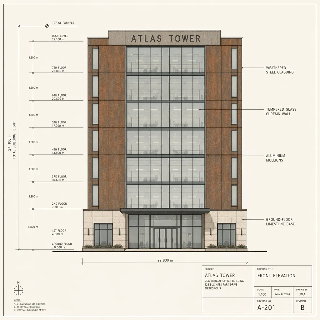 Bürogebäude-Fassade