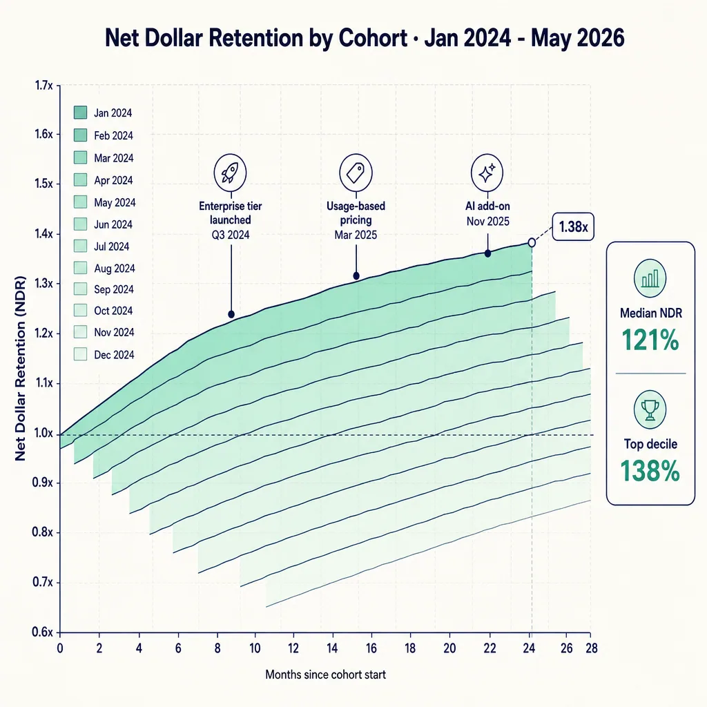 ARR-Kohorten-Retention-Chart