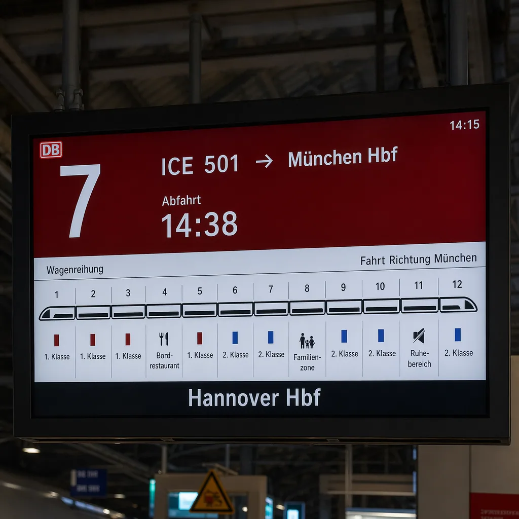 Bahnsteig-Anzeige