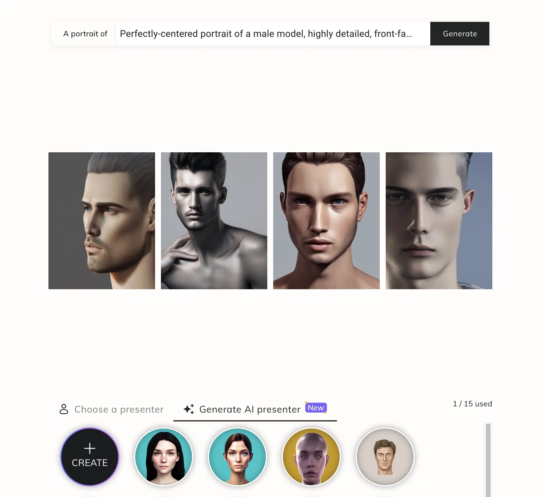 Generate presenters with AI in D-ID