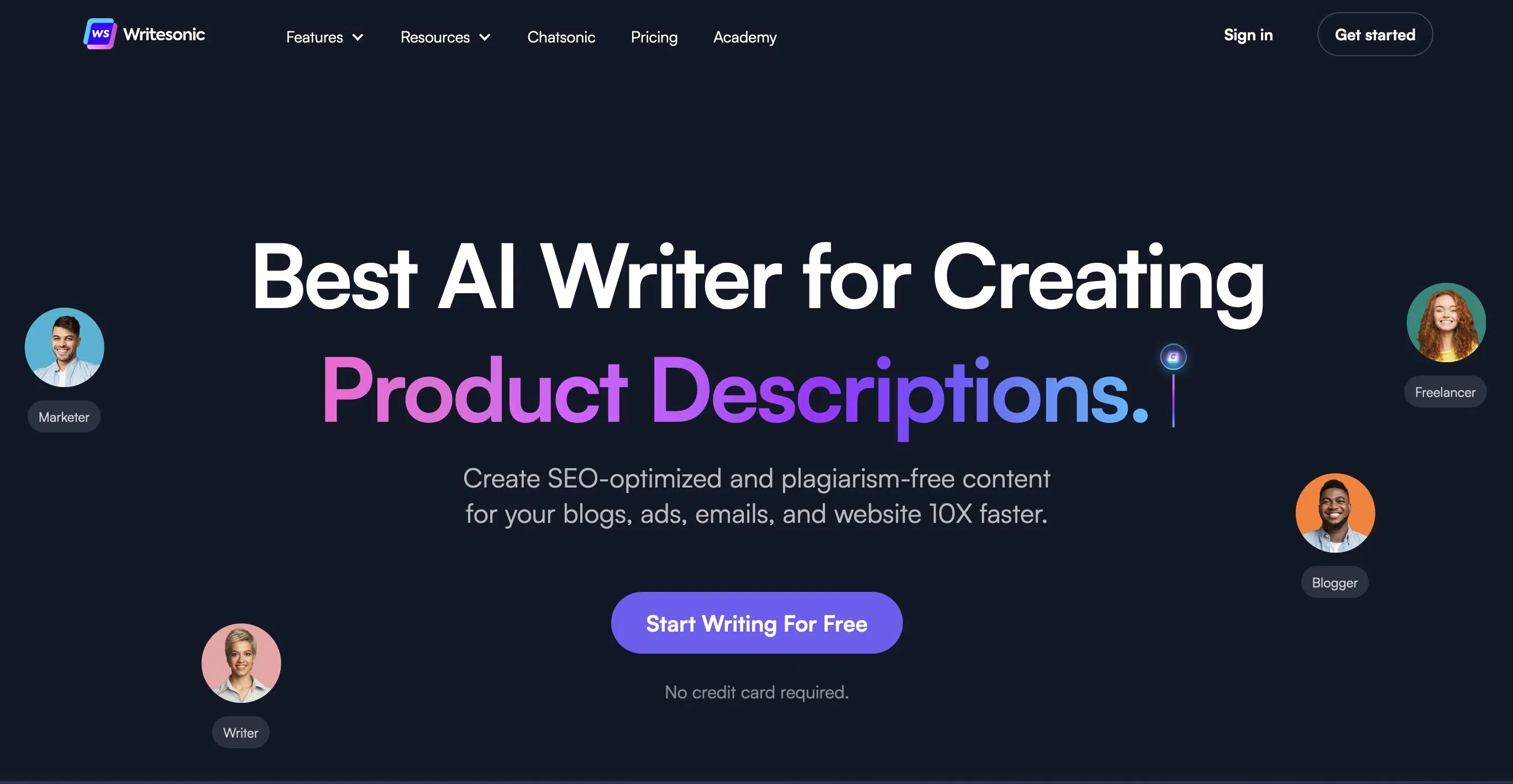 Writesonic AI writing tool