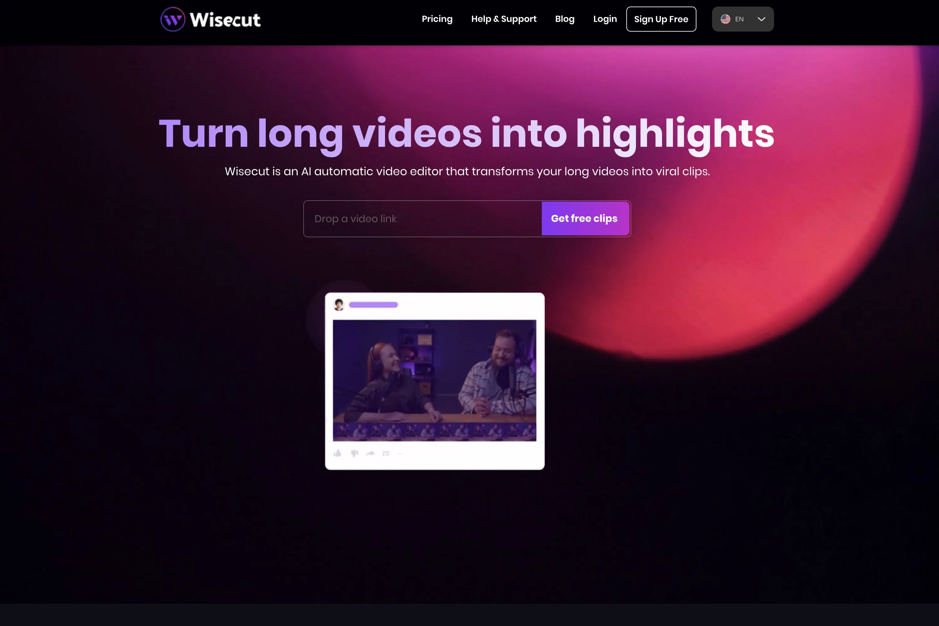 Wisecut video editing software